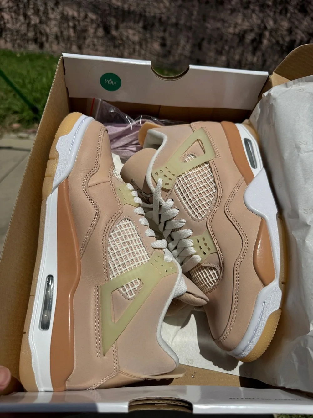 Jordan 4 Retro Shimmer Metallic Silver sneakers in US 7